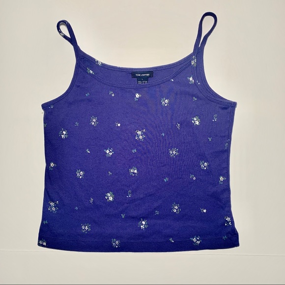 The Limited Tops - The Limited tank top women’s purple flowers size L